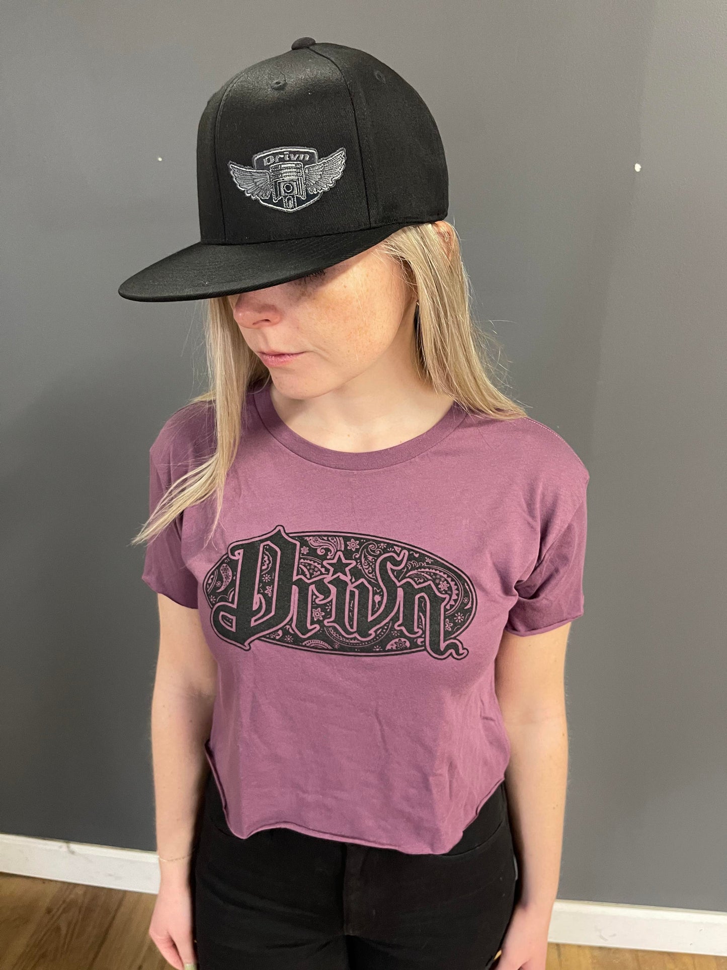 purple bandana crop top