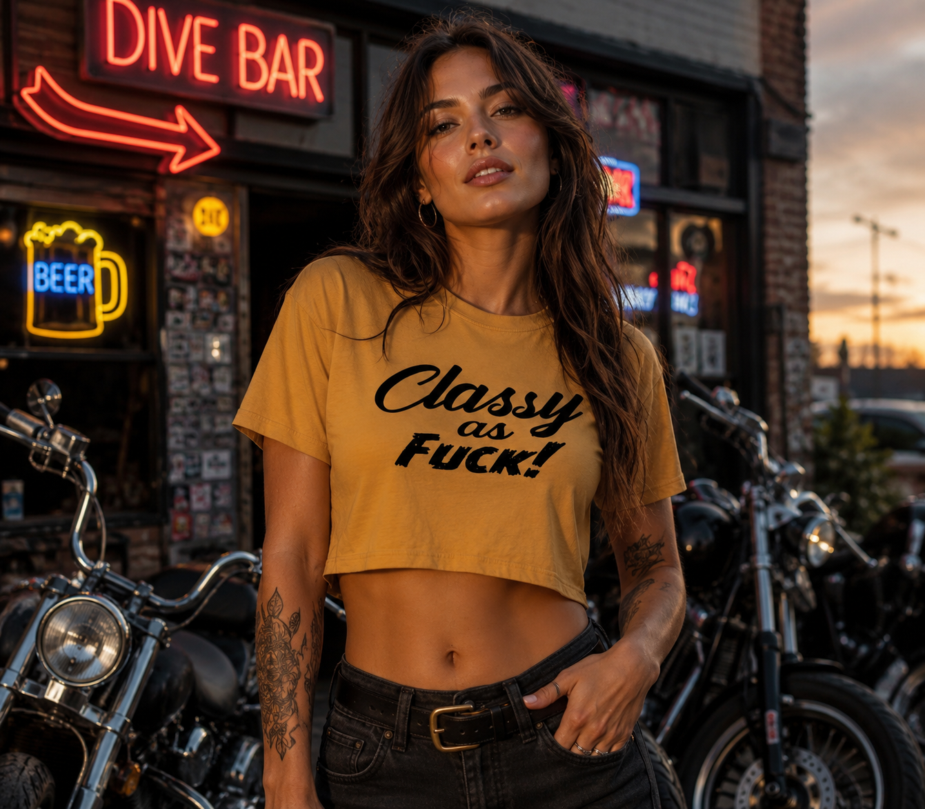 classy as fuck crop top