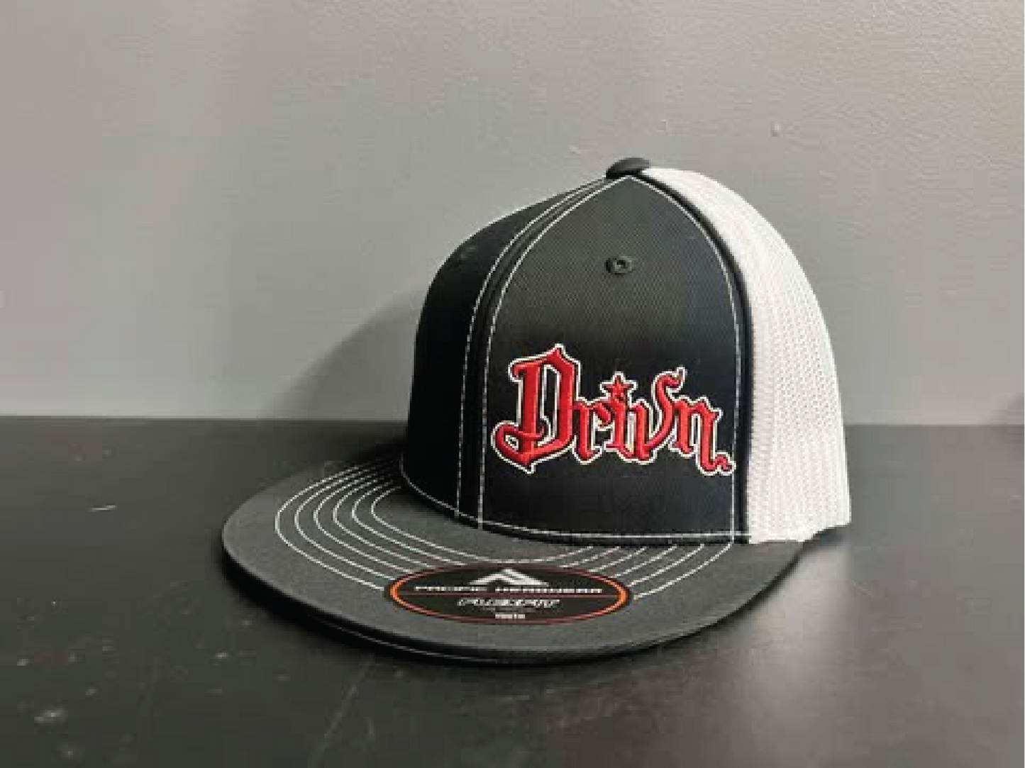 flat bill fitted mesh back original logo hats