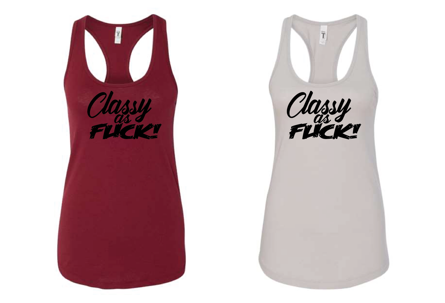 classy as fuck tank tops