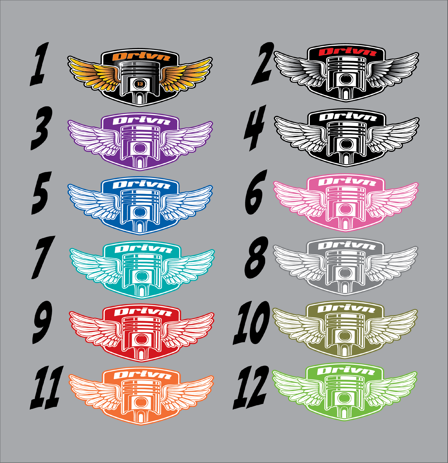 wing logo stickers