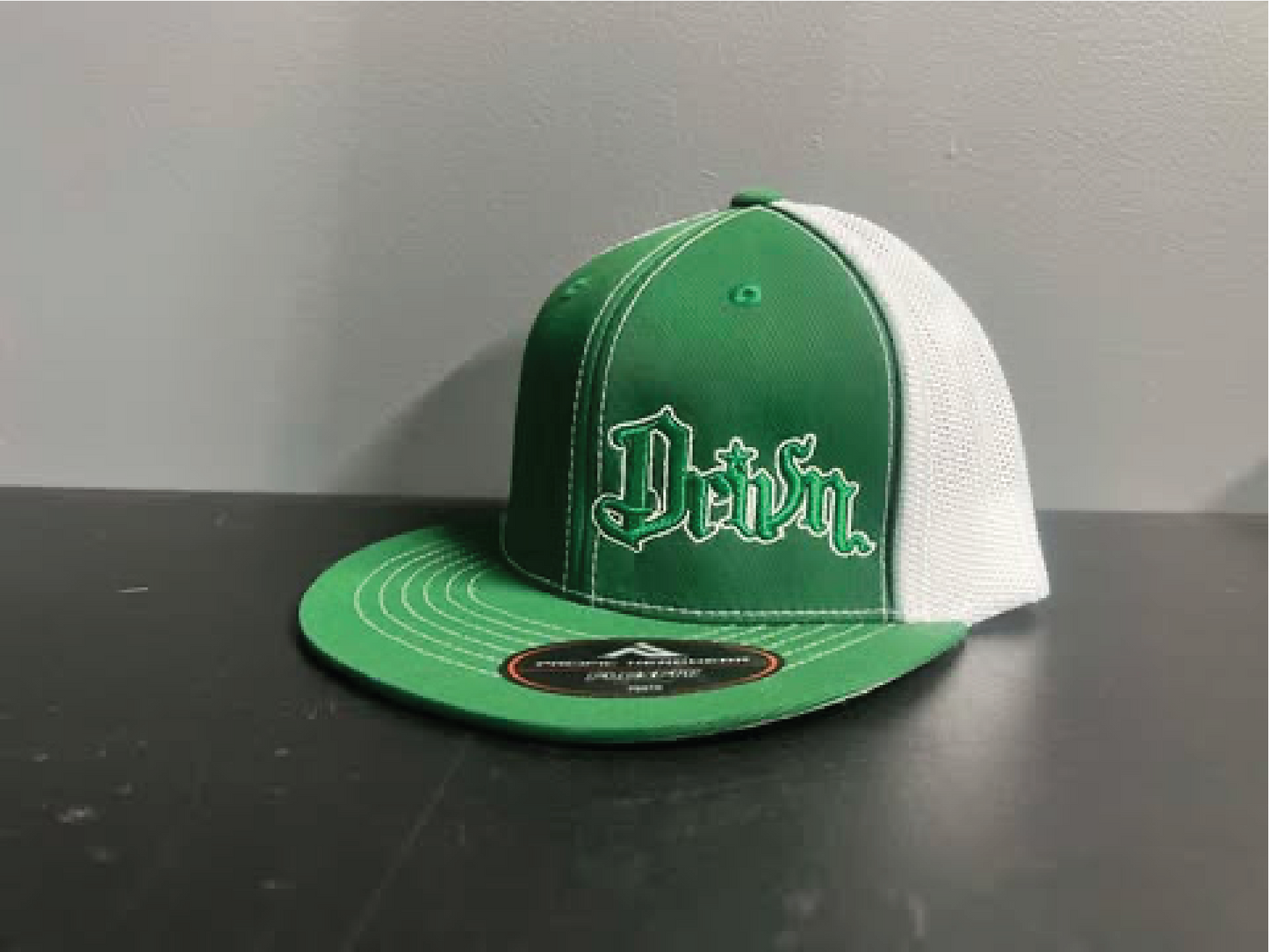 flat bill fitted mesh back original logo hats