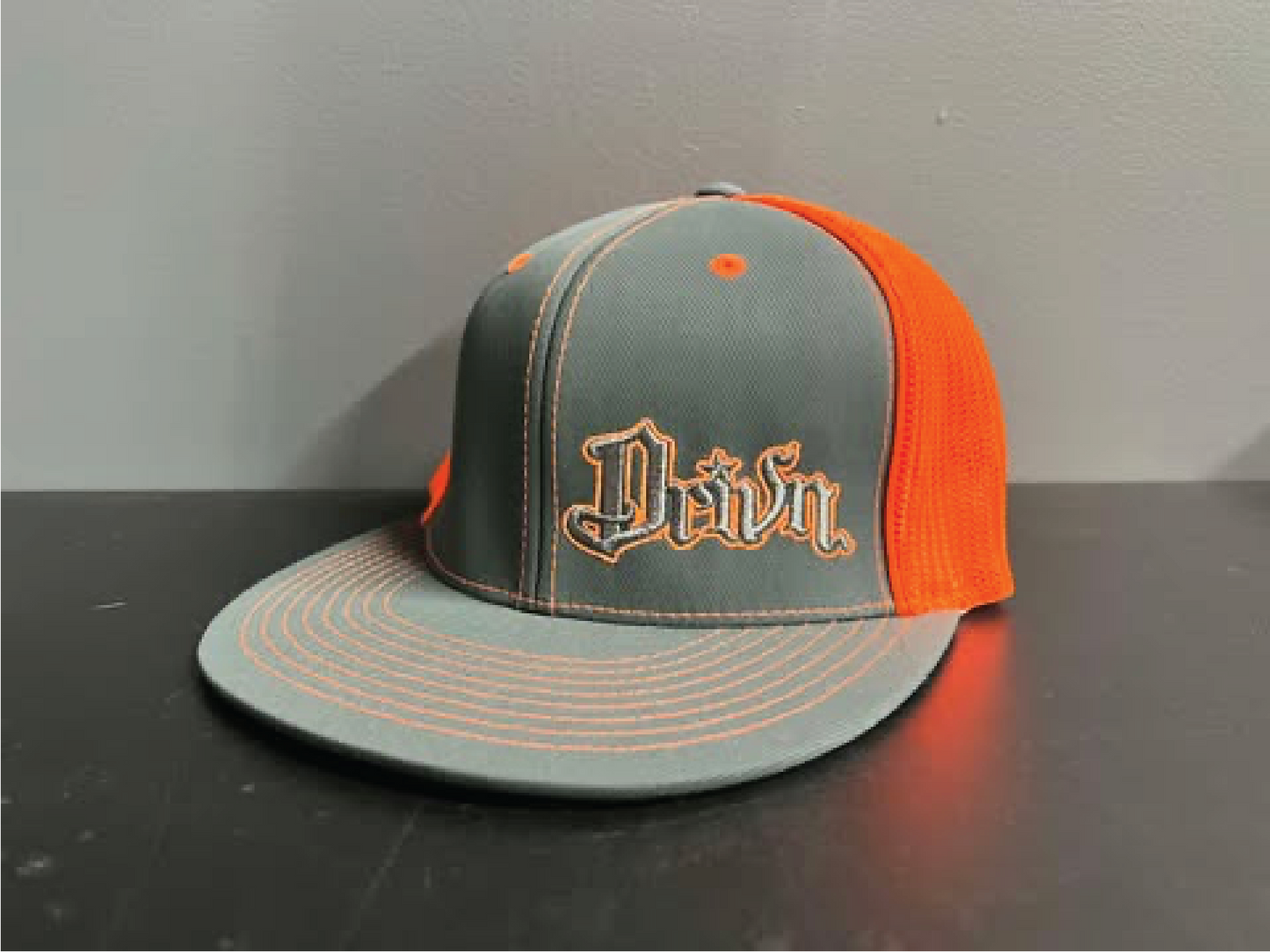flat bill fitted mesh back original logo hats
