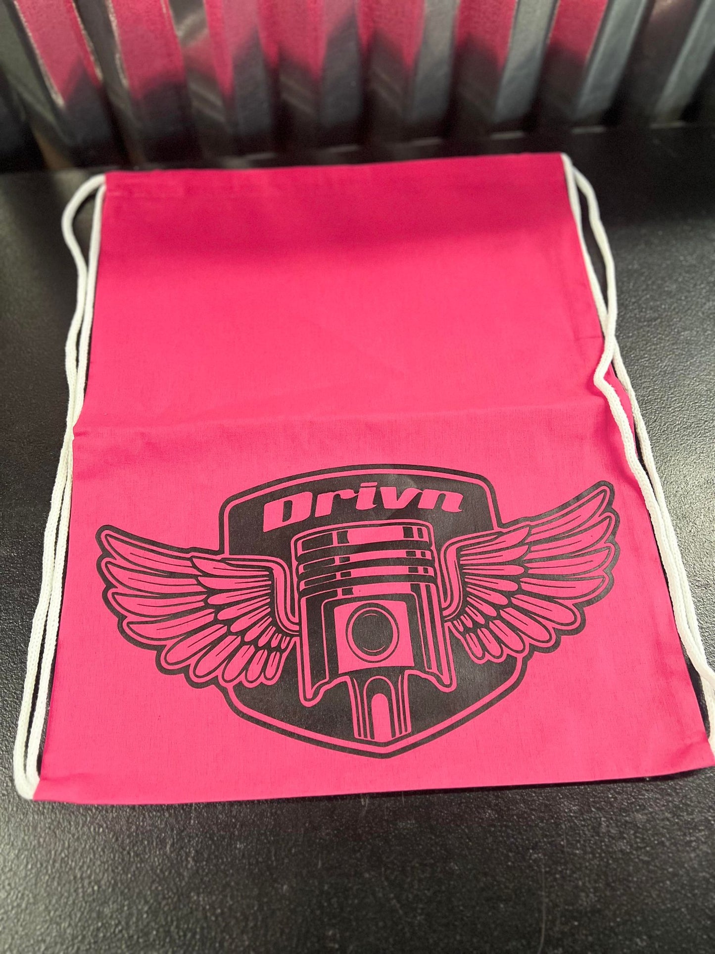 canvas pull string bag