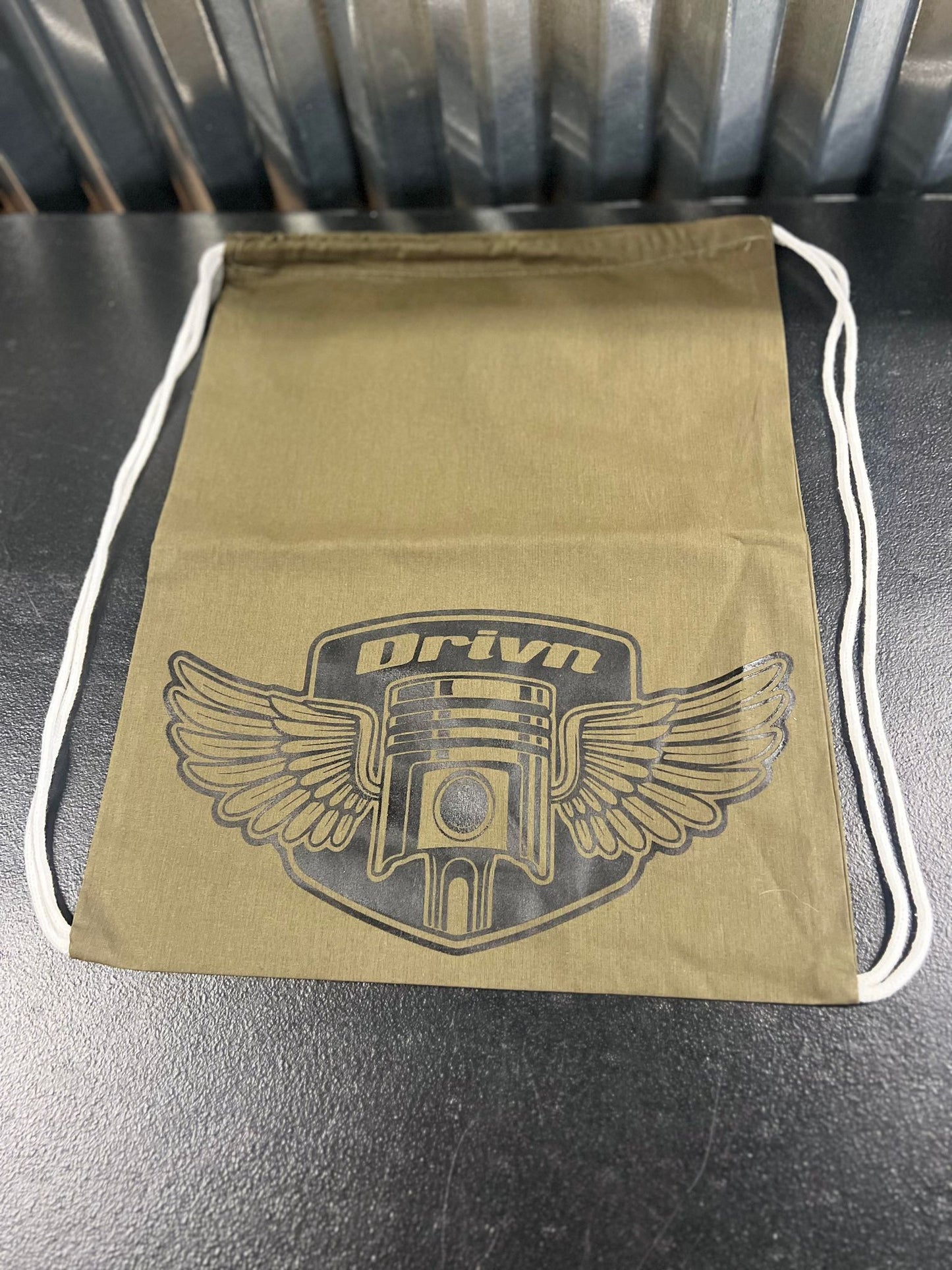 canvas pull string bag