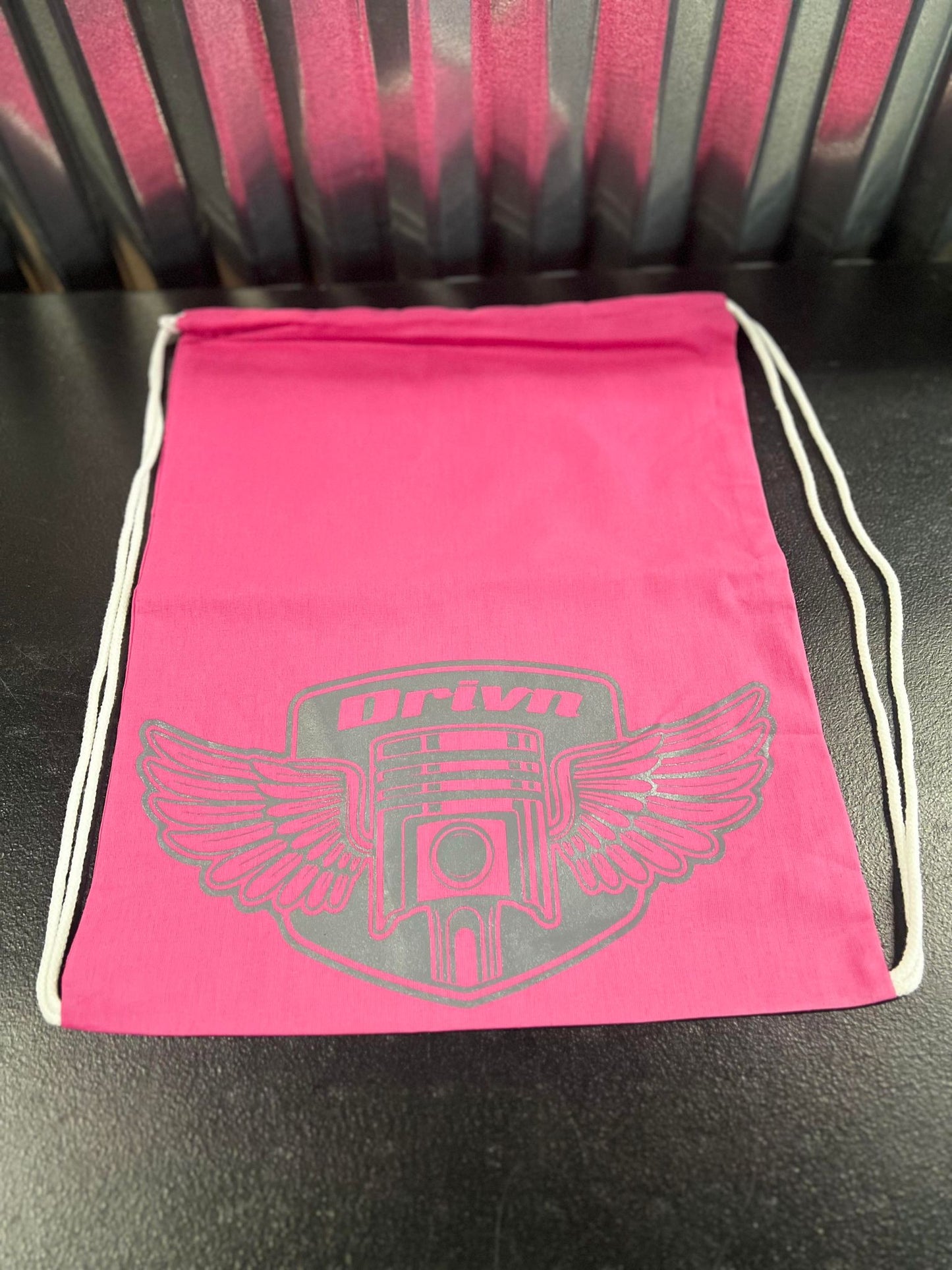 canvas pull string bag