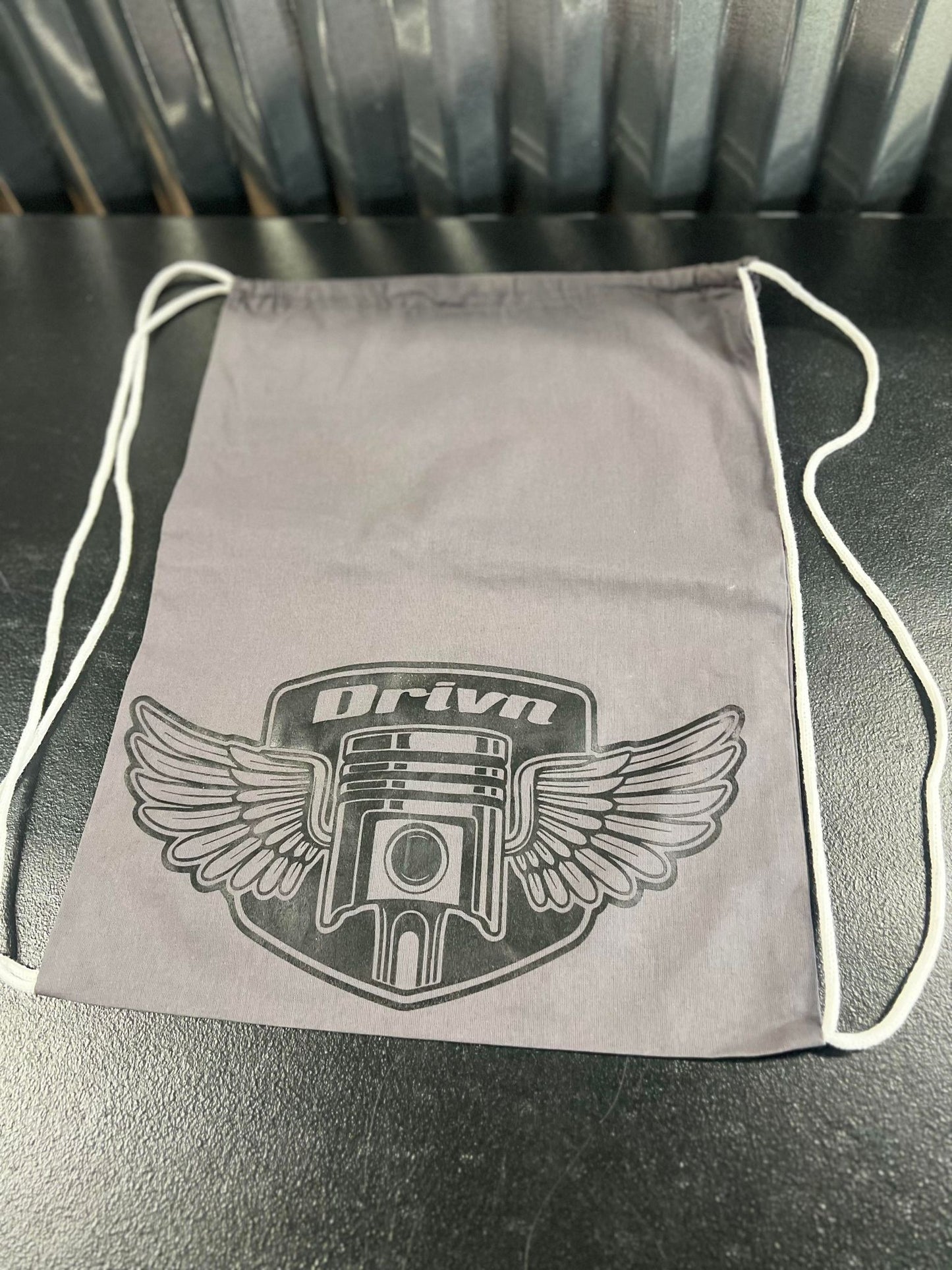 canvas pull string bag