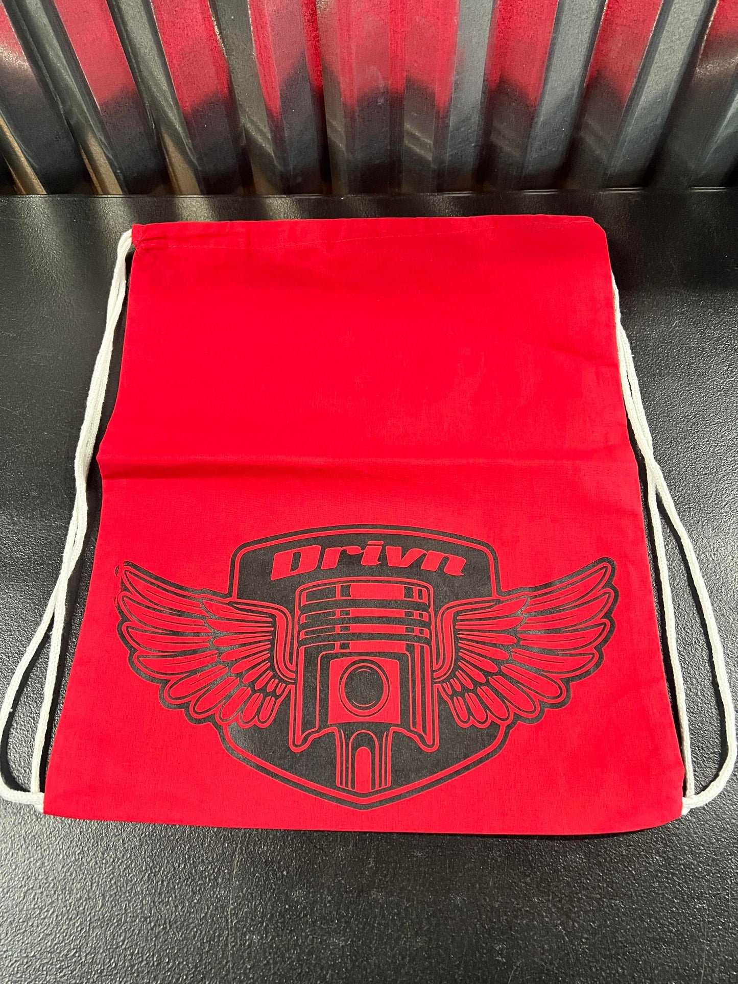 canvas pull string bag