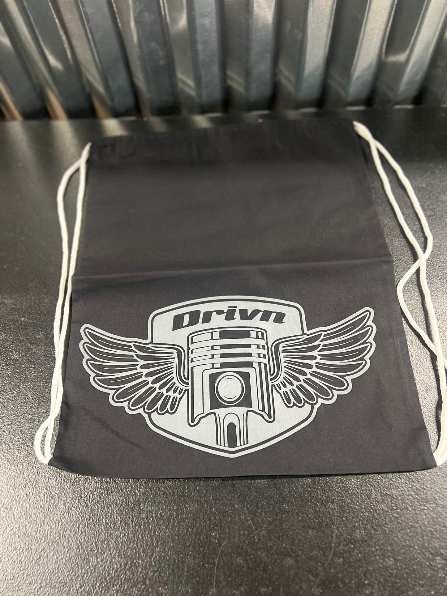 canvas pull string bag