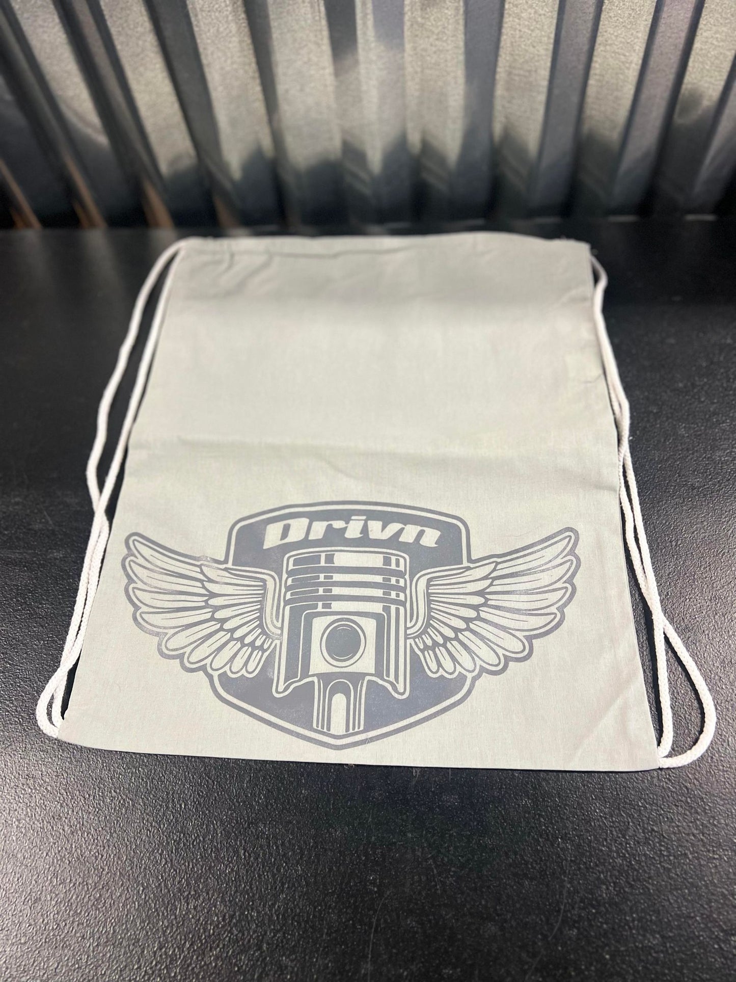 canvas pull string bag