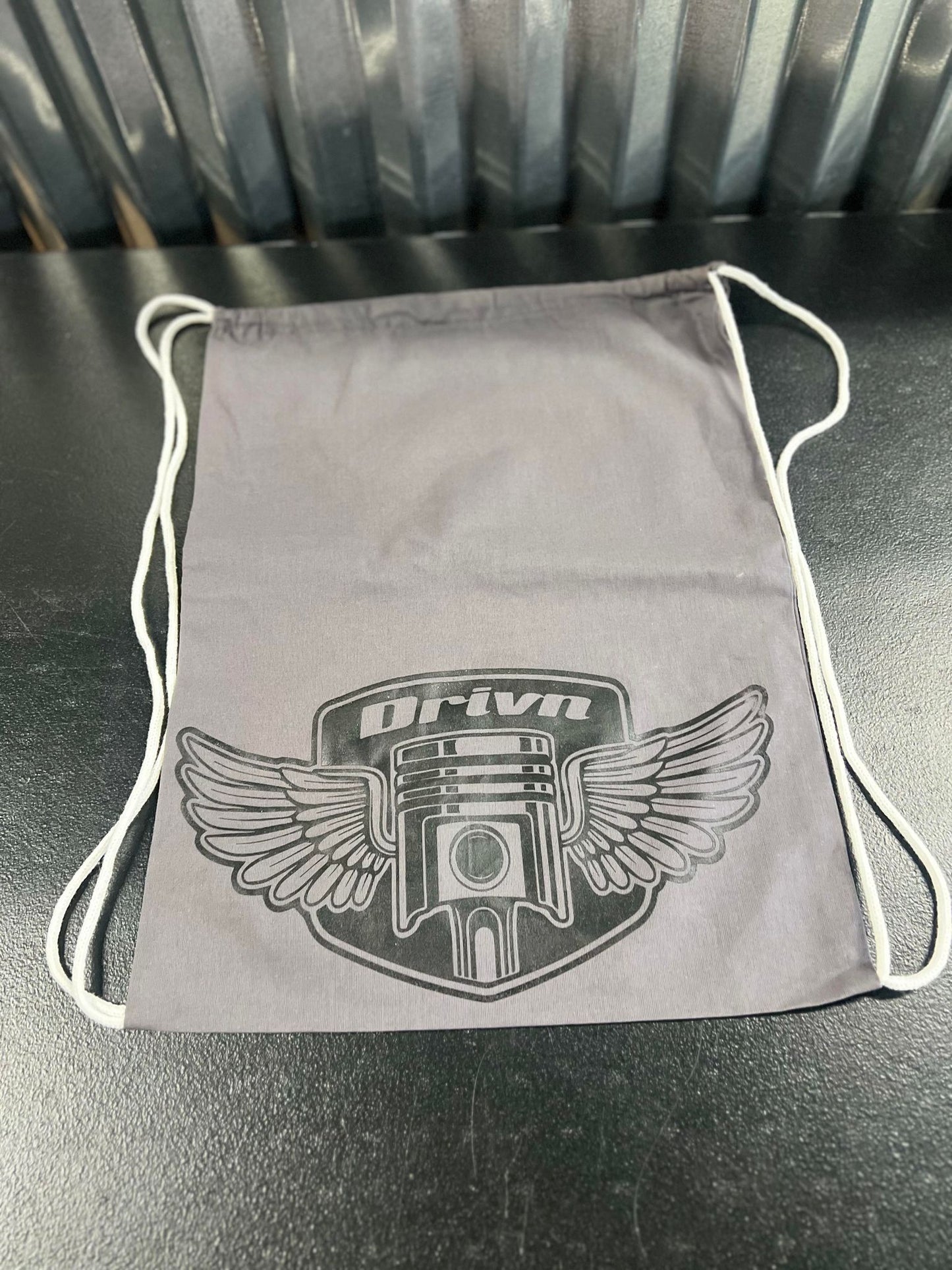 canvas pull string bag