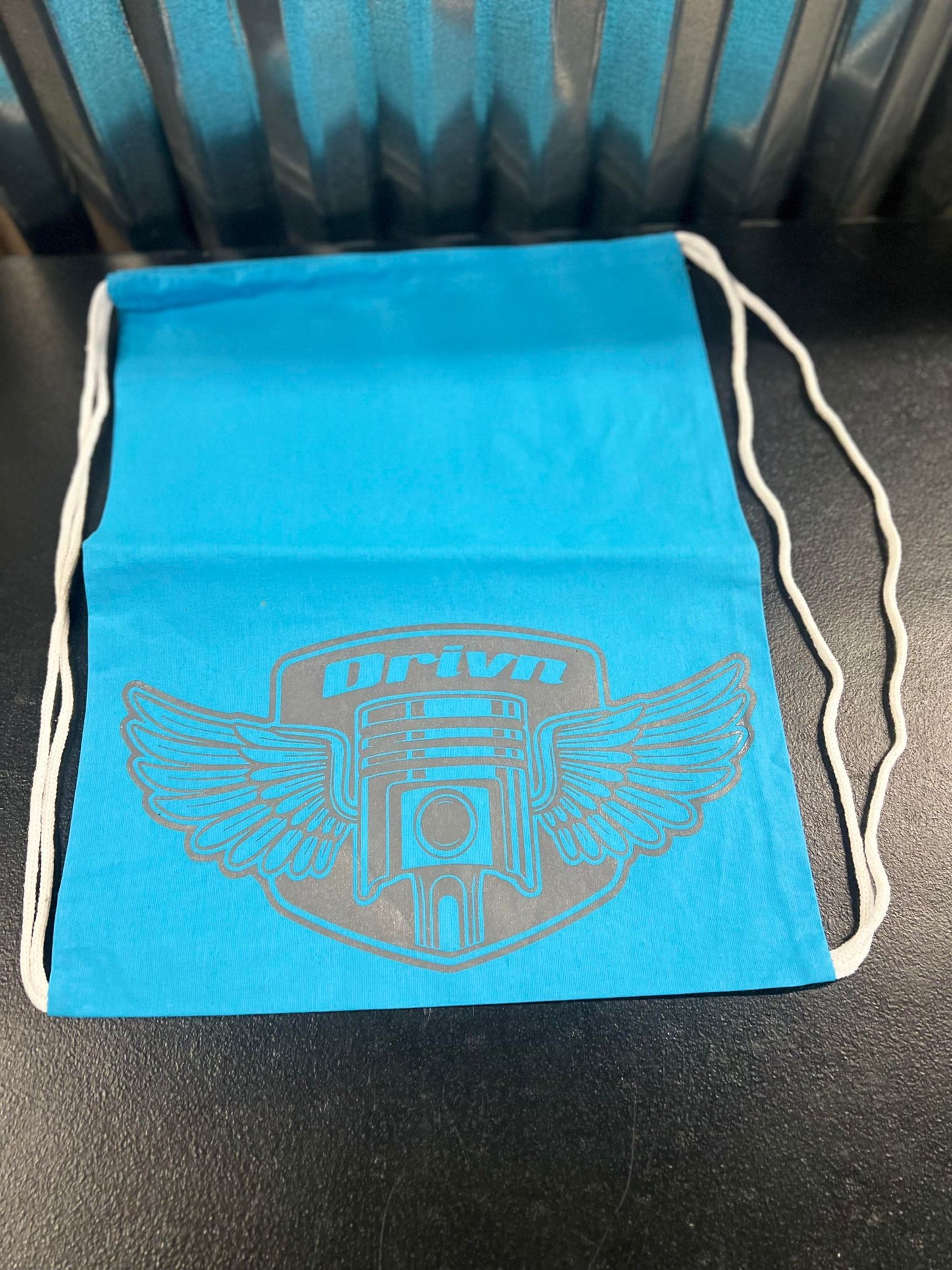 canvas pull string bag