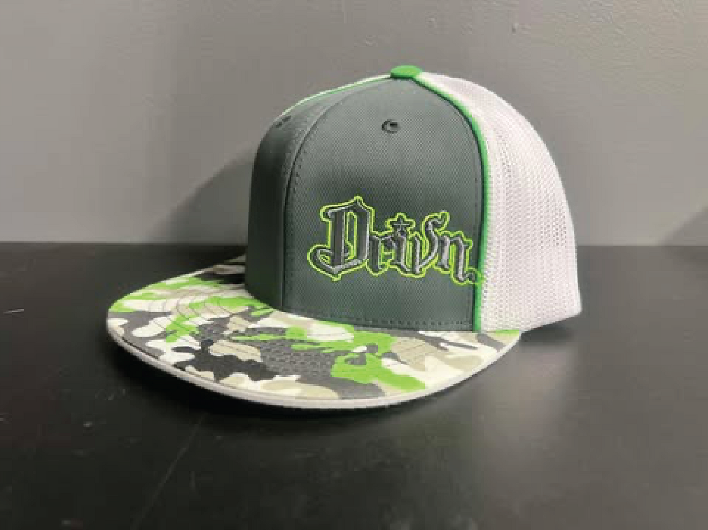 flat bill fitted mesh back original logo hats