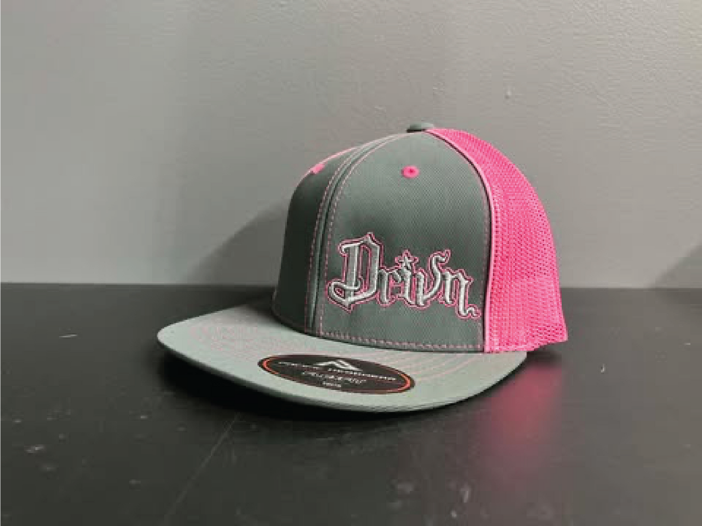 flat bill fitted mesh back original logo hats