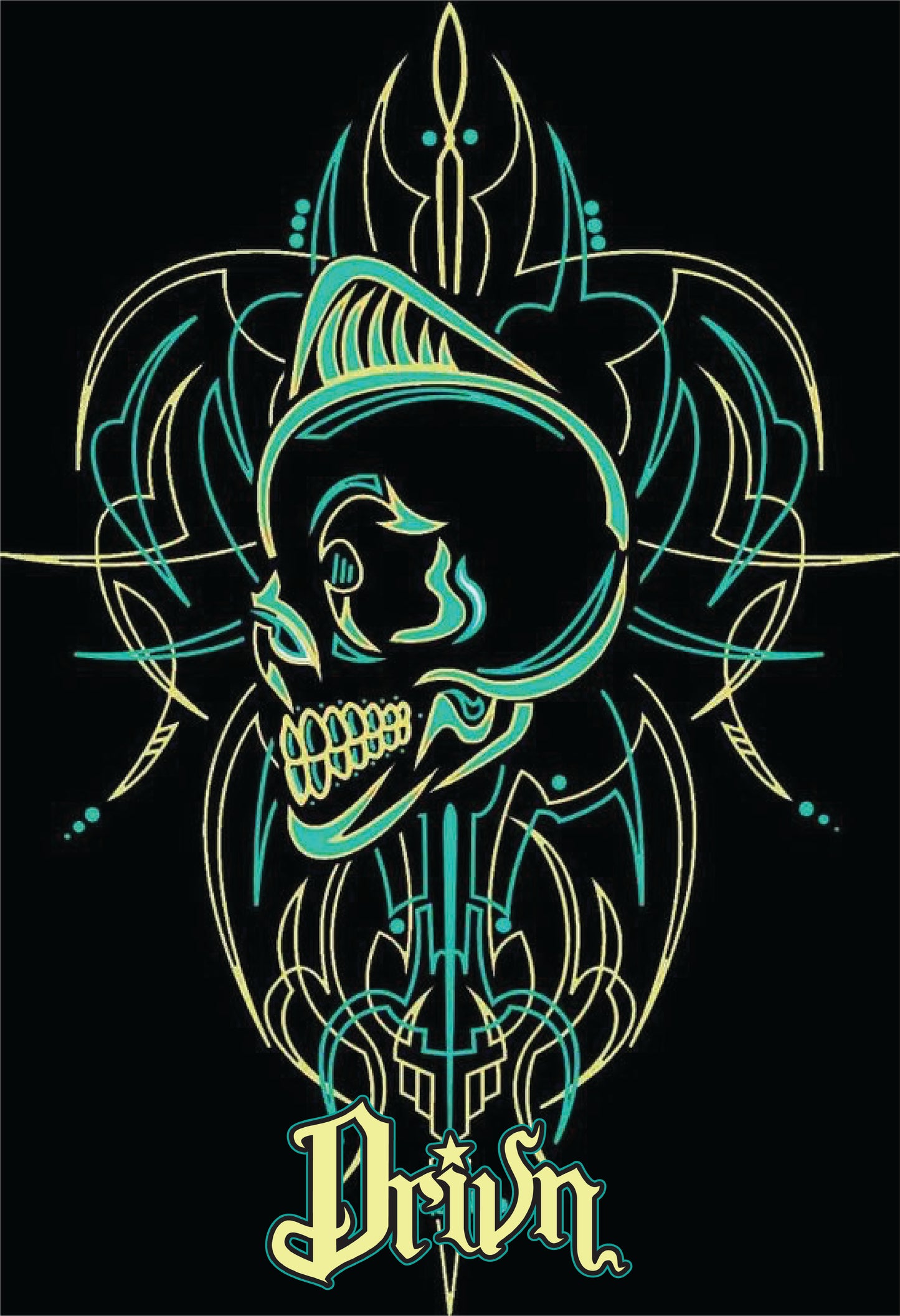 pinstripe skull