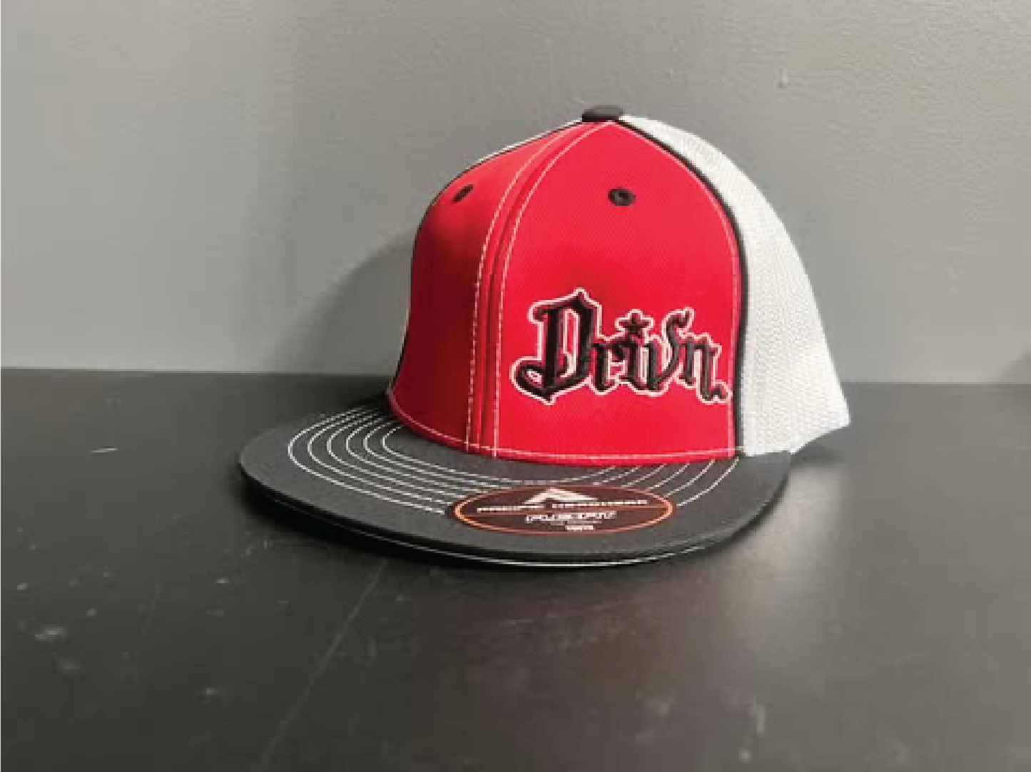flat bill fitted mesh back original logo hats