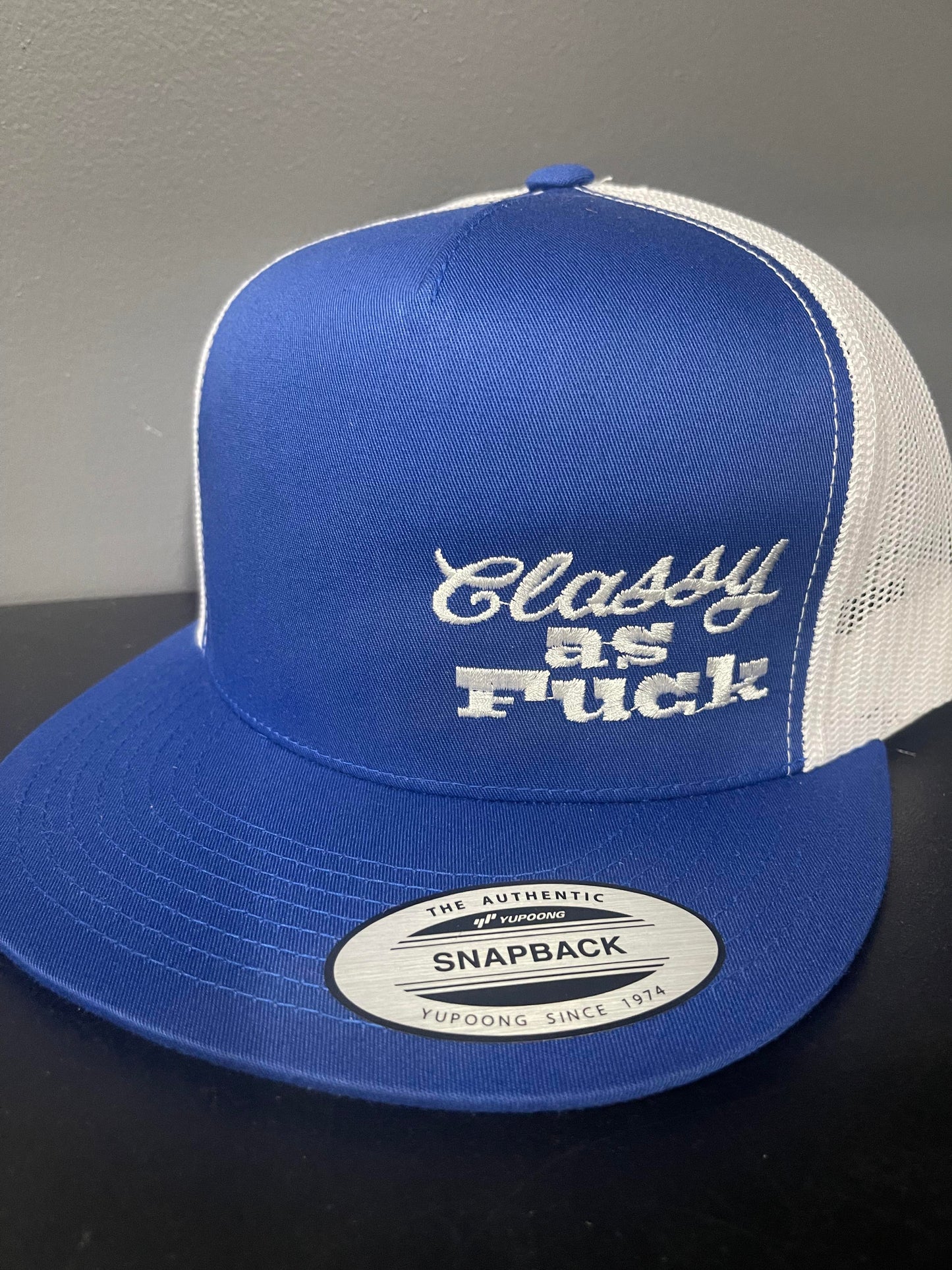 classy as fuck snap back hat