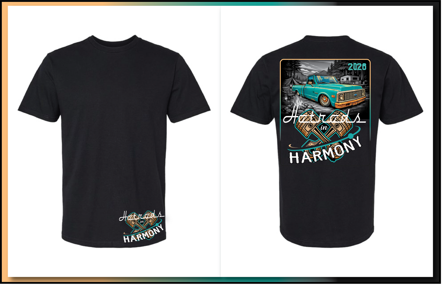Hotrods in Harmony event shirt preorder