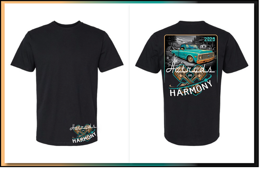 Hotrods in Harmony event shirt preorder