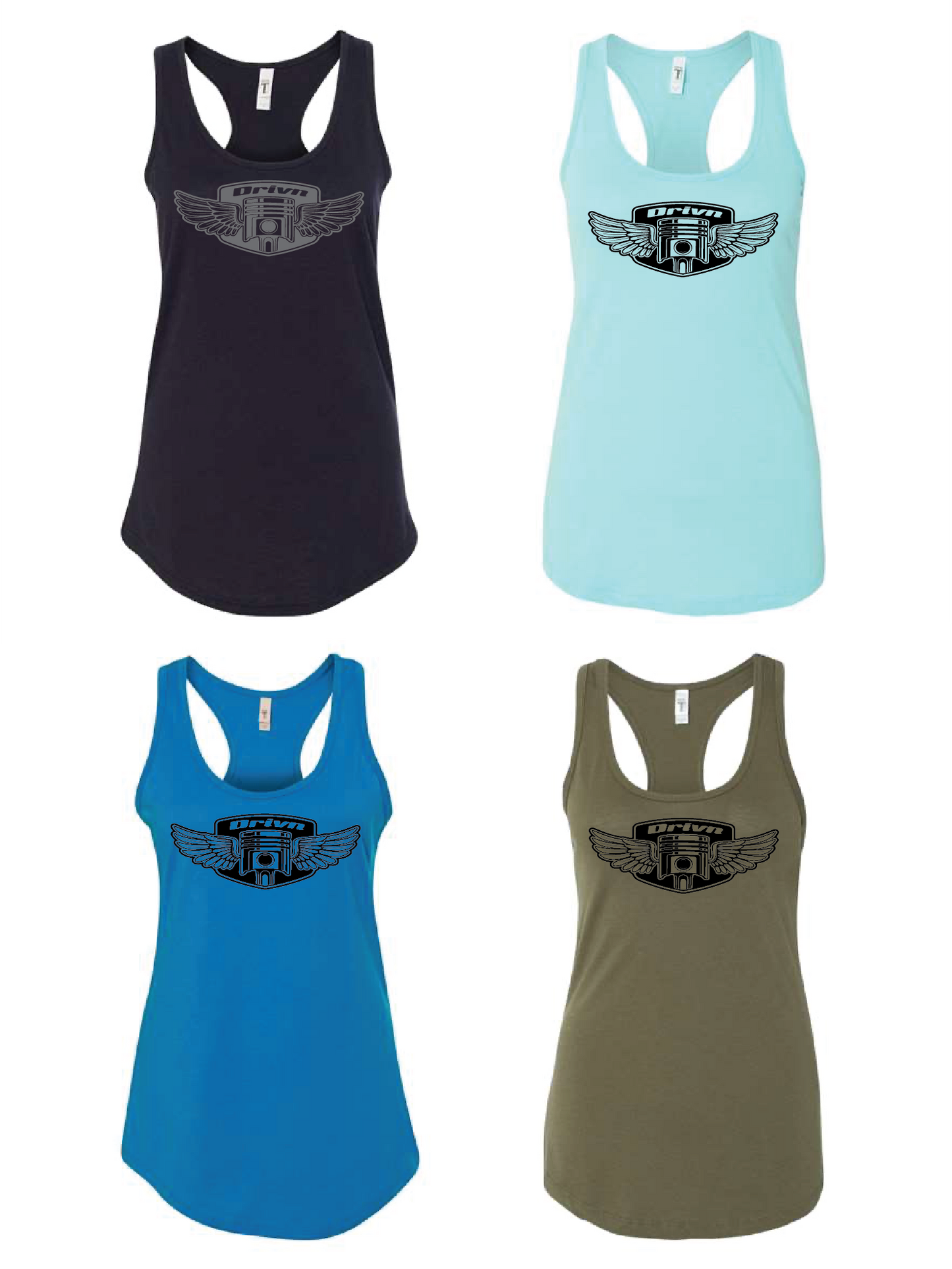 racerback wing logo tank tops